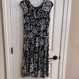 American Living Monochrome Floral Midi Dress